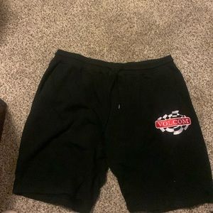 Black Volcom workout shorts